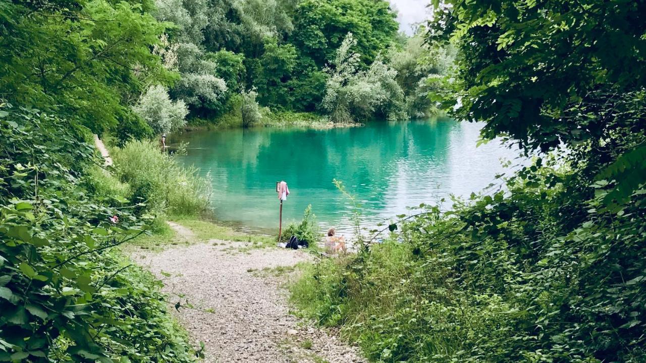 Schlafen Unterm Sternenhimmel Am Baggersee Steinenstadt Нойенбург ам Рейн Екстериор снимка